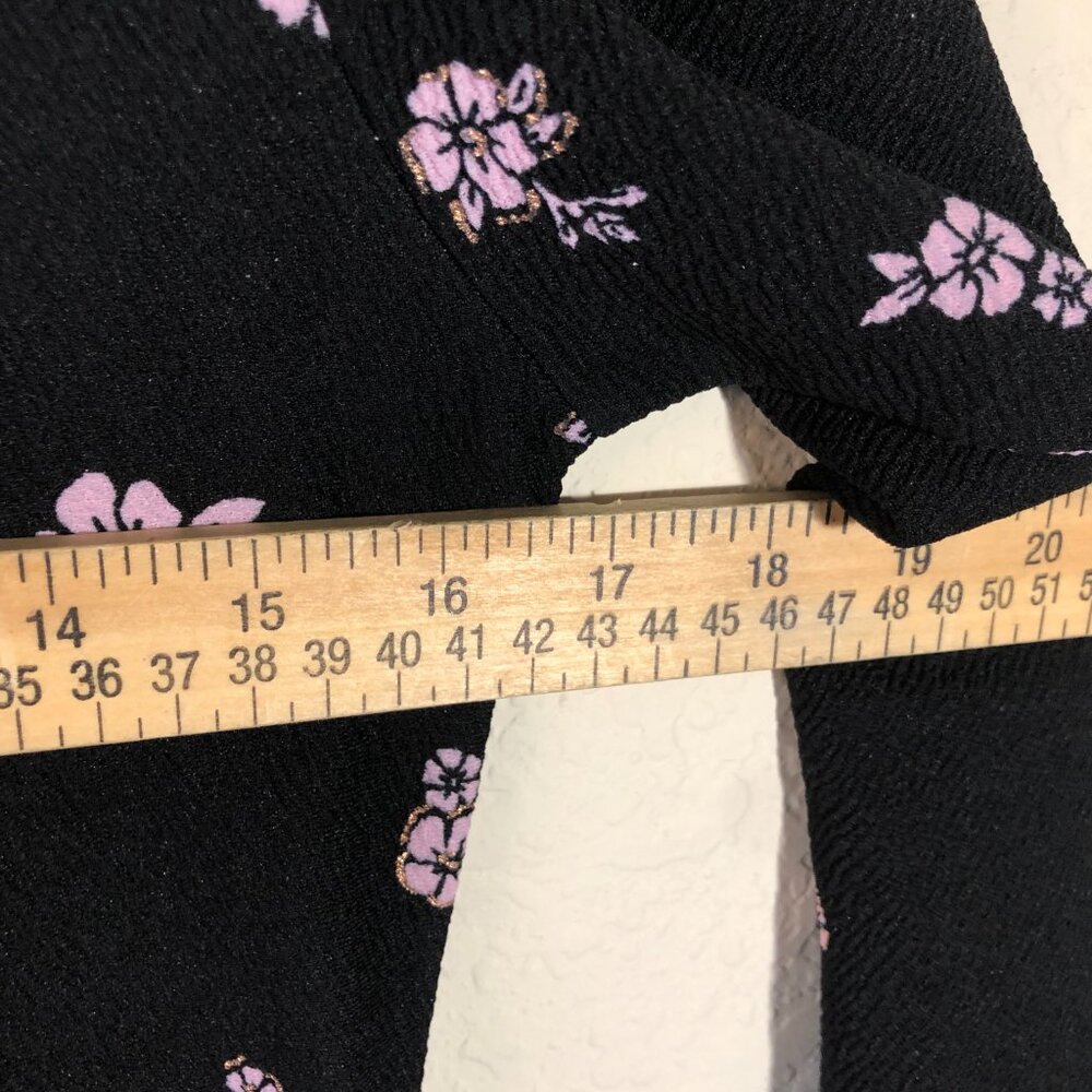 Lularoe Dress Women’s Size Small Black Pink Striped Floral Polyester Blend - Picture 5 of 8